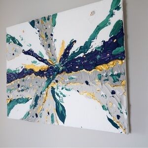 Painting Original Small Acrylic Colorful Modern Abstract Art on Canvas